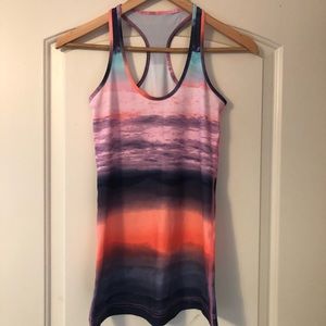 Lululemon Cool Racerback Tank Sunset Size 4
